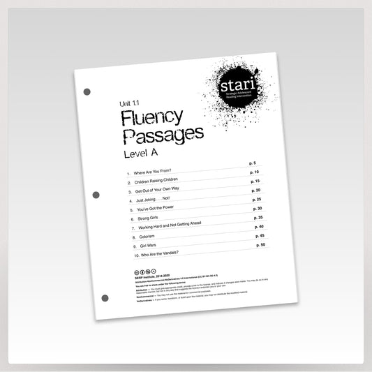 STARI 1.1 Student Fluency A