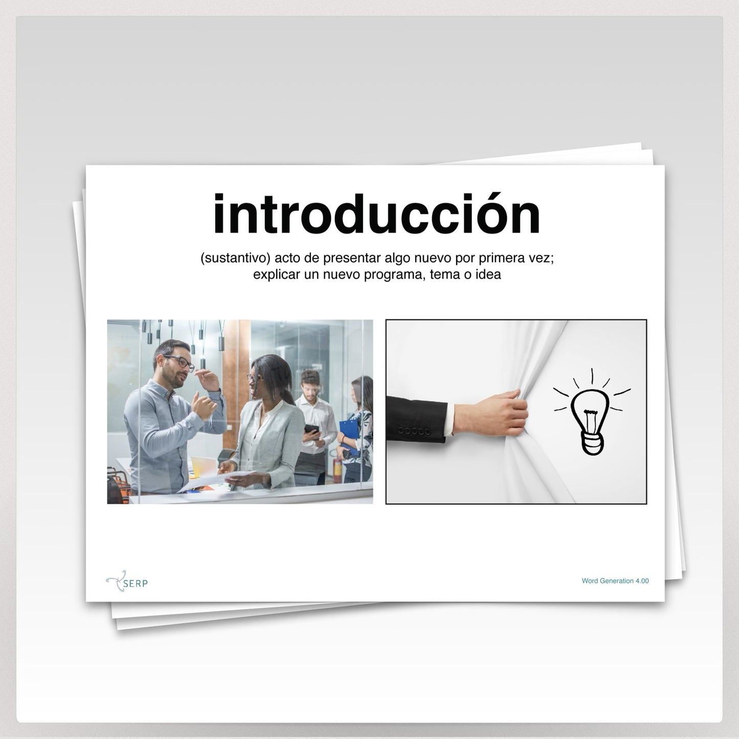 WordGen Elementary Grade 4 Vocabulary Cards Spanish Set