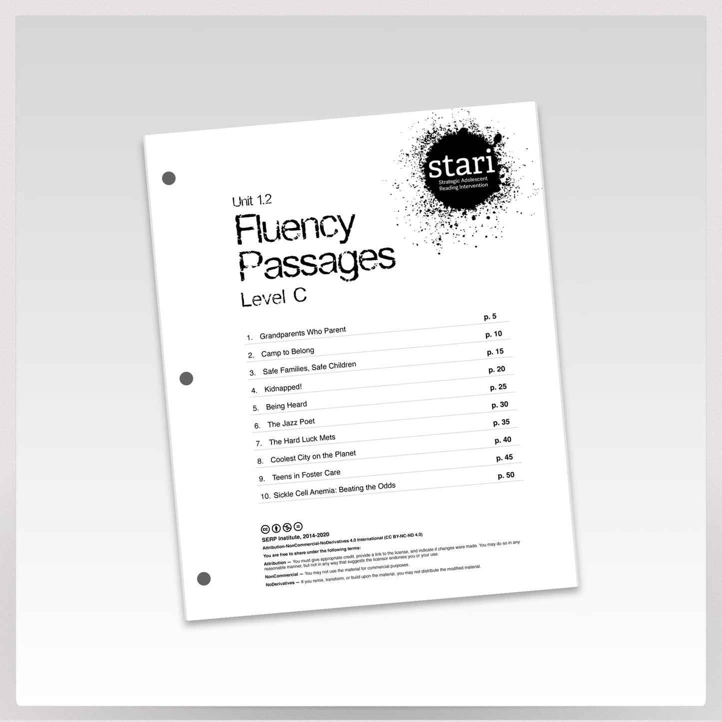 STARI 1.2 Student Fluency C
