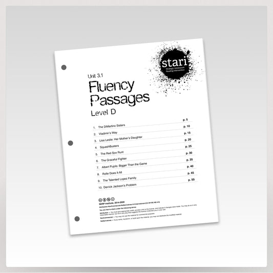 STARI 3.1 Student Fluency D