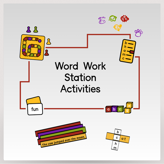 K-2 Word Work Stations Activities (Classroom Box Set)